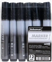 Marker suchościeralny okrągły czarny (12szt) - Schemat