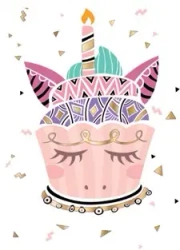 Karnet B8 mini Unicorn tort - Henry