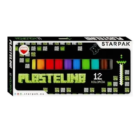 Plastelina 12 kolorów Pixel Game - STARPAK