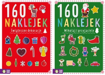 PAKIET ŚWIĄTECZNY 160 naklejek.Świąteczne dekoracje i Mikołaj i przyjaciele - Zuzanna Osuchowska