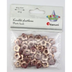 Koraliki plastikowe kwiatki 15mm 20g - Titanum