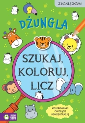 Szukaj, koloruj i licz. Dżungla - Sylwia Czarnecka