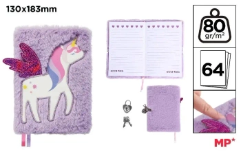 Notes pluszowy z kłódką Unicorn - MP Main Paper