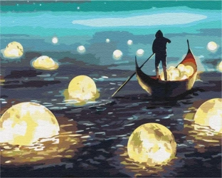 Malowanie po numerach BRUSHME 40x50 cm Księżycowy Spacer
