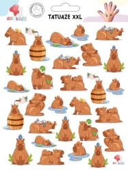 Tatuaże zmywalne dla dzieci Kapibara XXL - All4Kids