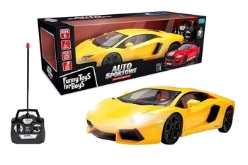 Auto sportowe zdalnie sterowane żółte - Artyk