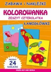 Kolorowanka. Zeszyt czterolatka. Łamigłówki - Beata Guzowska