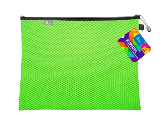 Koperta A4 z suwakiem metalalowym zielona - Tetis