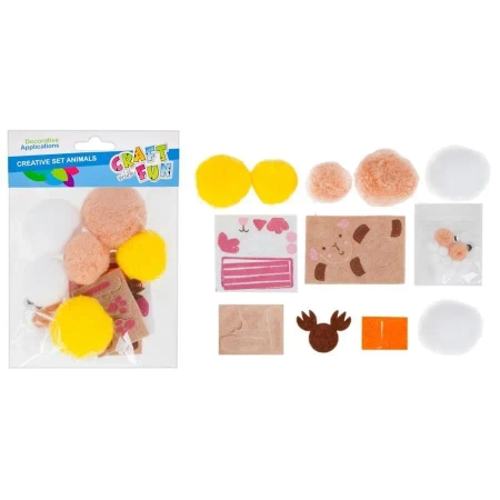 Zestaw kreatywny zwierzątka z pomponów - Craft with Fun