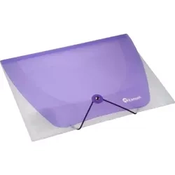 Teczka PP A4 z gumką transparentna niebieska - Titanum