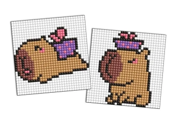 Diamentowa mozaika Kids - Kapibara 10 9x9cm - Ideyka