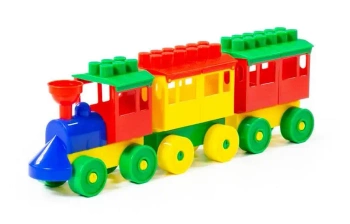 Lokomotywa z dwoma wagonami - Wader Polesie