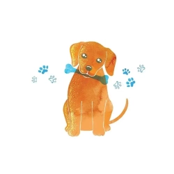 Karnet Swarovski kwadrat CL2616 Piesek z kością - Clear Creations