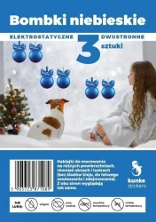 Bombki dwustronne elektrostatyczne niebieski 3szt - Kunke