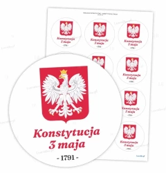 Naklejki patriotyczne - święto konstytucji 60mm 24 - LearnHow