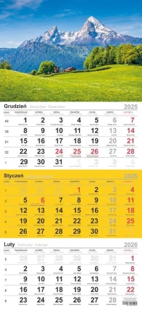 Kalendarz 2026 trójdzielny Góry - praca zbiorowa