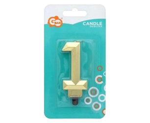 Świeczka Cyfra 1 Diament 7.6cm - Godan
