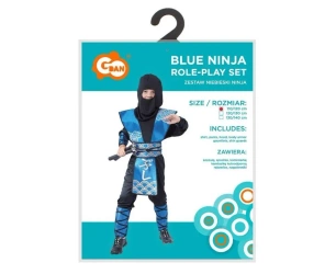 Strój dla dzieci Niebieski Ninja rozm.110/120cm - Godan
