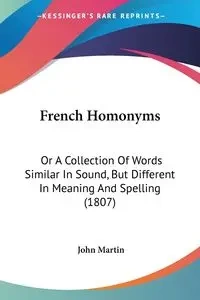 French Homonyms - Martin John