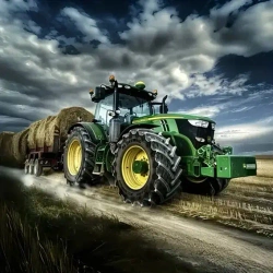 Diamentowa Mozaika Traktor z przyczepą balotów NO-2003100 - Norimpex