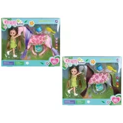 Lalka z koniem i akcesoriami - Trifox