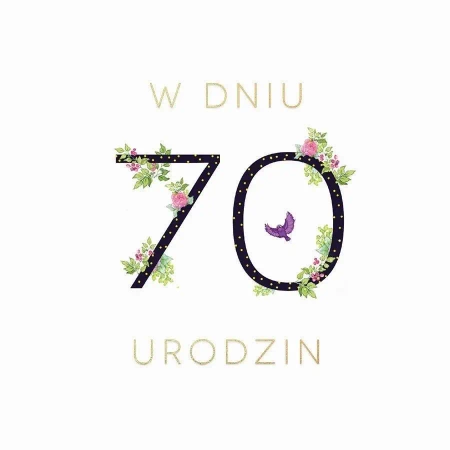 Karnet Swarovski kwadrat CL1870_PO Urodziny 70 - Clear Creations