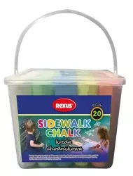 Kreda chodnikowa w plastikowym wiaderku 20 kolorów - Beniamin