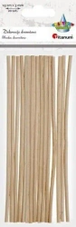 Drewniane patyczki okrągłe dekoracje 3x150mm 20szt - Titanum
