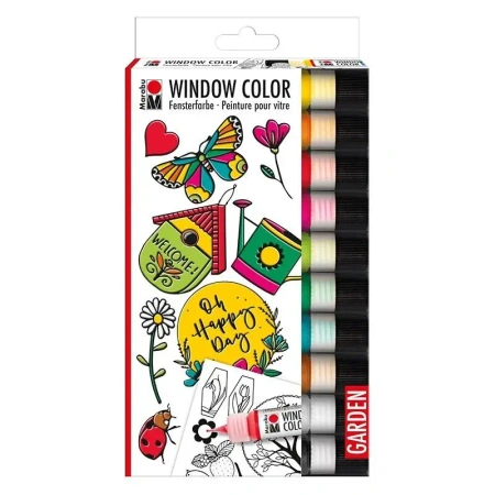 Farby witrażowe Garden 25ml 10 kolorów - Marabu