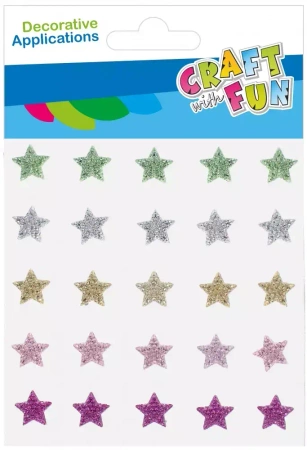 Ozdoba dekoracyjna Kryszt samoprzylepna Gwiazdki 25szt Cf12/288