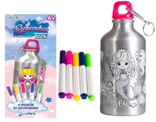 Bidon 500ml z Syrenką do kolorowania - Norimpex