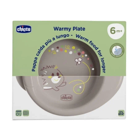 Talerz podgrzewany szary 6m+ - Chicco