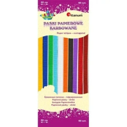 Ozdoba papierowa paski karbowane 30cm mix 60szt - Titanum