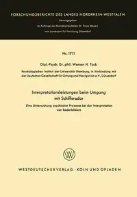 Interpretationsleistungen beim Umgang mit Schiffsradar - Werner H. Tack
