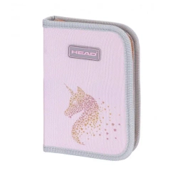 Piórnik 1-komorowy dwuklapowy bez wyposażenia Head Golden Effect Rose Gold - ASTRA art-pap