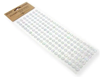 Kryształki samoprzylepne srebrne 10mm - Penword