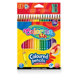 Kredki ołówkowe trójkątne Colorino Kids z temperówką 18 kolorów - PATIO