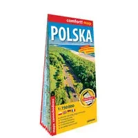 Polska mapa samochodowa 1:750 000 laminat 2024 - opracowanie zbiorowe