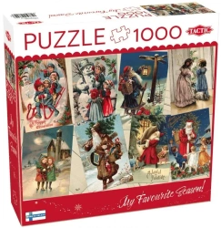 Puzzle 1000 Vintage Christmas Cards - Tactic