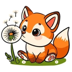 Malowanie po numerach - Lis 25x25cm - Qbee