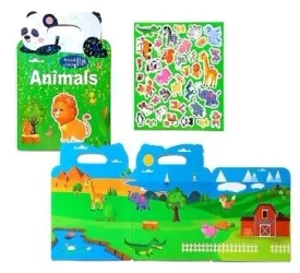 Książeczka z naklejkami wielorazowymi zwierzęta