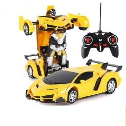Auto Robot Transformers 2w1 Pilot R/C żółty - Leantoys