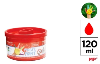 Farba do malowania palcami czerwona 120ml (6szt) - MP Main Paper