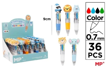 Długopis mini 4-kolorowy 0.7mm safari (36szt) - MP Main Paper