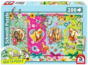 Puzzle PQ 200 Szczęśliwe konie G3 - Schmidt