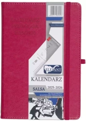 Kalendarz pedagoga 2025/26 A5 tyg Salsa karmazyn - praca zbiorowa