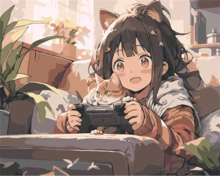 Malowanie po numerach - Fascynująca gra 40x50cm - Ideyka