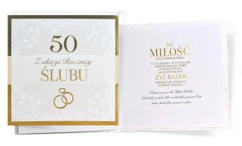 Karnet Primus Rocznica ślubu 50 - Kukartka