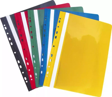 Skoroszyt twardy wpinany, szary (10 szukt)