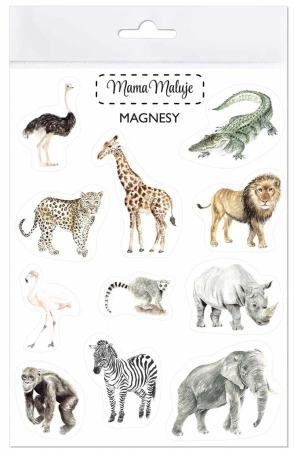 Magnesy Zwierzęta Afryki - Mama Maluje
